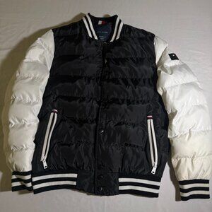 Tommy Hilfiger Men's Classic Puffer Coat Blue/White Two Tone Size Small